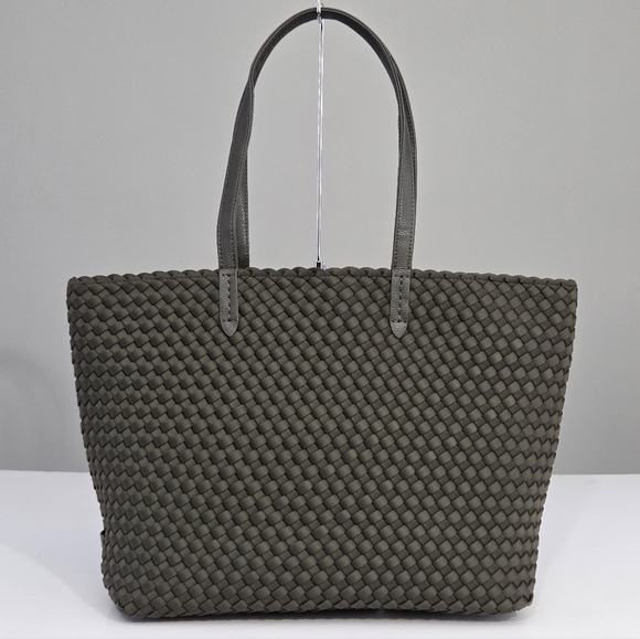 Naghedi Olive Green Woven Tote - Picture 4 of 13